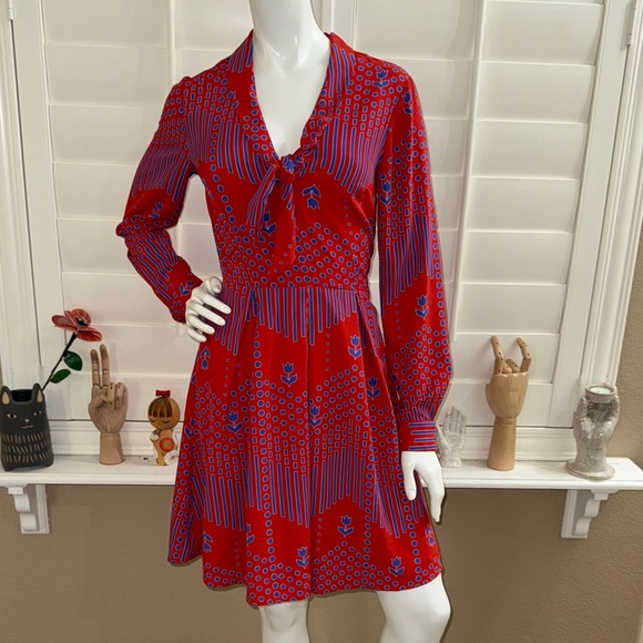 ModCloth Pleasant Confidence A-Line Tie Neck Dress - Picture 1 of 13